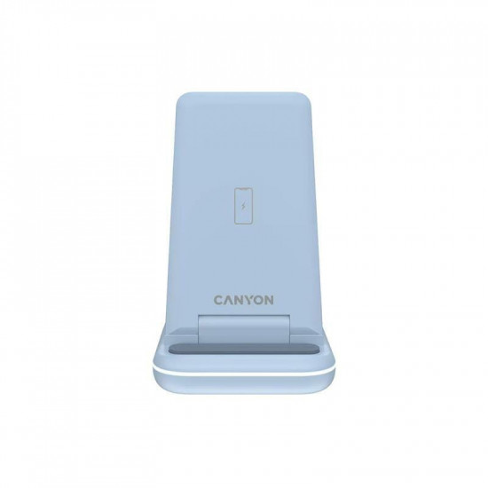 Бездротовий зарядний пристрій Canyon WS-304 15W 2in1 Blue (CNS-WCS304BL)