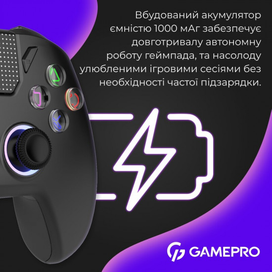 Геймпад GamePro із зарядною станцією GPS20BDOC Black