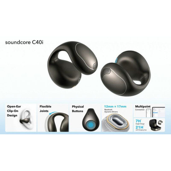 Bluetooth-гарнітура Anker SoundCore C40i Dark Gray (A3331GZ1)
