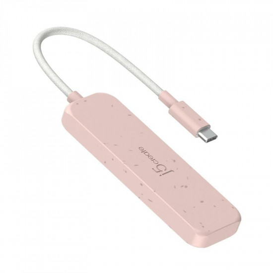 USB-хаб J5create 2 USB-A/2 USB-С Red (JCH342ER-N)