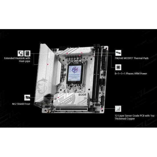 Материнська плата MSI MPG B860I Edge TI WiFi Socket 1851