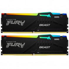 Модуль пам`яті DDR5 2x32GB/5600 Kingston Fury Beast RGB Black (KF556C40BBAK2-64)