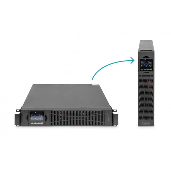 Джерело безперебійного живлення Digitus 3000VA/3000W, RTU2, LCD, RJ45, RS232, USB(DN-170096)