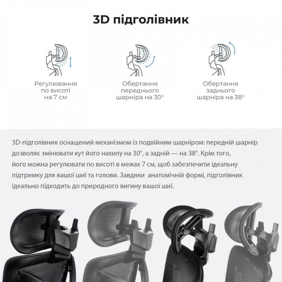 Крісло для геймерів Anda Seat X-Air Mega Size XL Mesh Gray Twilight (AD-WY-01-GGSP)