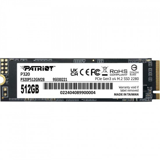 Накопичувач SSD  512GB Patriot P320 M.2 2280 PCIe 3.0 x4 NVMe 3D NAND (P320P512GM28)