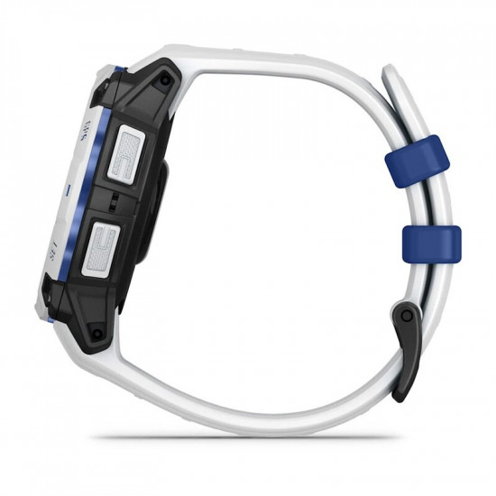 Смарт-годинник Garmin Instinct 3 45mm Solar Whitestone with Whitestone/Bolt Blue Silicone Band (010-02934-03)