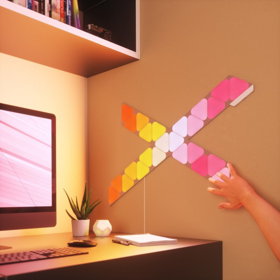 Додаткові панелі Nanoleaf Shapes Mini Triangles Apple HomeKit, 10 шт. (NL48-1001TW-10PK)