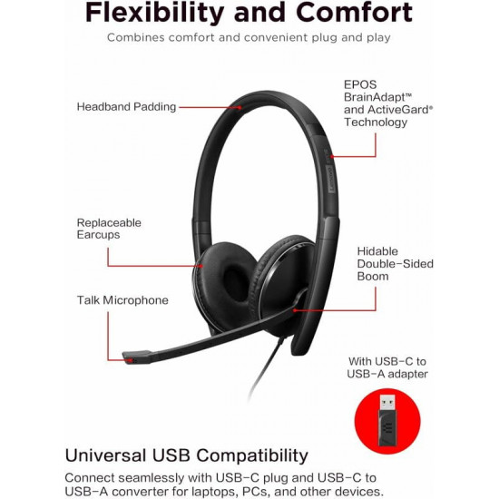 Гарнiтура Lenovo Wired ANC Headset Black (4XD1M45627)