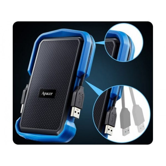Зовнішній жорсткий диск 2.5" USB 1.0TB Apacer Apacer AC631 Black/Blue (AP1TBAC631U-1)