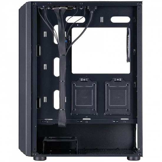 Корпус 1stPlayer H6-BK-4F7 Black без БЖ