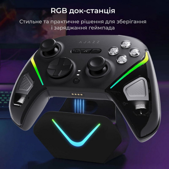 Геймпад Ajazz GP100S RGB Black