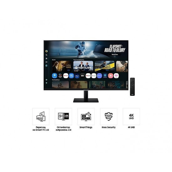 Монiтор Samsung 32" Smart Monitor M7 (LS32FM702UZXUA) VA Black