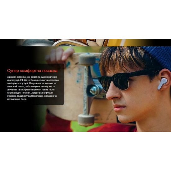 Bluetooth-гарнітура JBL Wave Beam White (JBLWBEAMWHT)