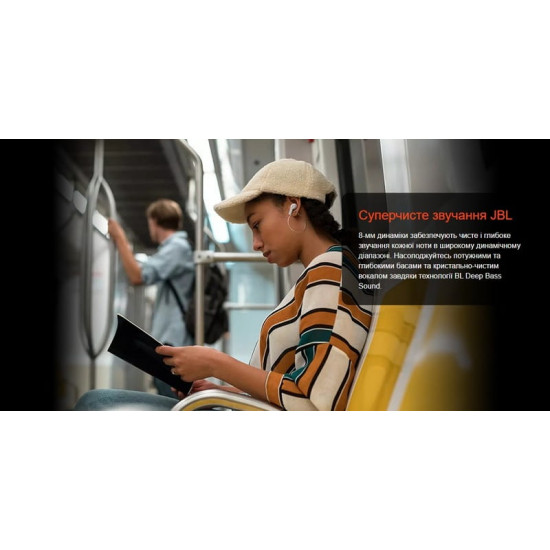 Bluetooth-гарнітура JBL Wave Beam White (JBLWBEAMWHT)