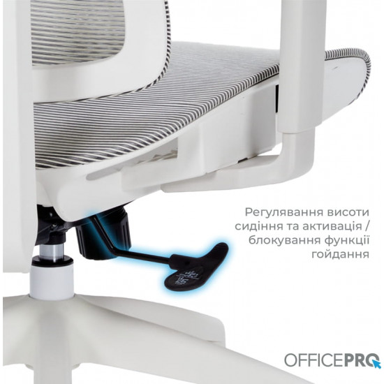 Крісло офісне Officepro Elegant OC660-W-LG-LG White/Light Gray