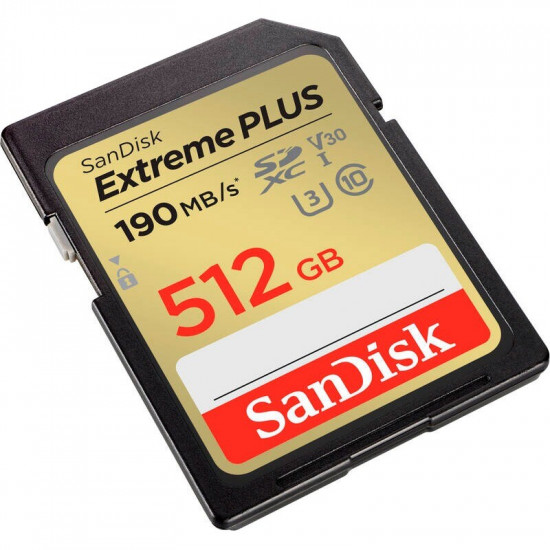 Карта пам`яті SDXC 512GB UHS-I/U3 Class 10 SanDisk Extreme Plus R190/W130MB/s (SDSDXWV-512G-GNCIN)