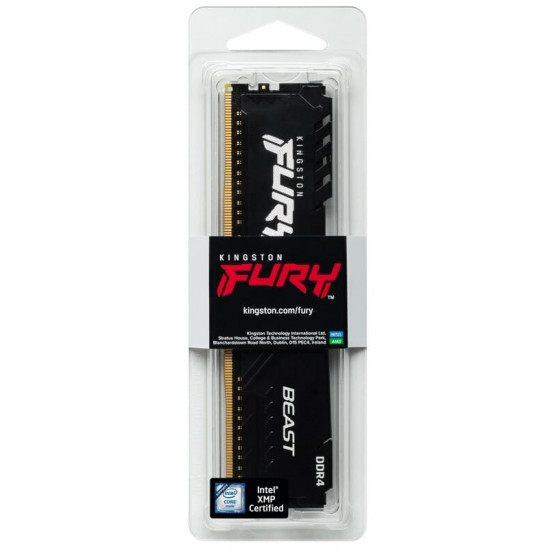 Модуль пам`ятi DDR4 8GB/3200 Kingston Fury Beast Black (KF432C16BB/8WP)