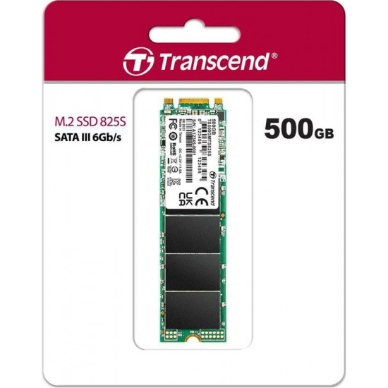 Накопичувач SSD 500GB Transcend MTS825S M.2 2280 Sata III 3D TLC (TS500GMTS825S)