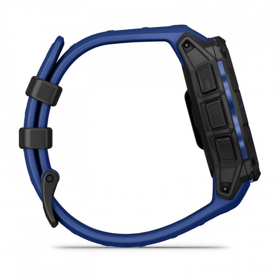 Смарт-годинник Garmin Instinct 3 45mm AMOLED Black with Bolt Blue/Black Silicone Band (010-02936-03)