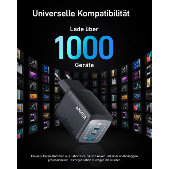 Мережевий зарядний пристрій Anker GaN Prime 67W Black (A2669313)