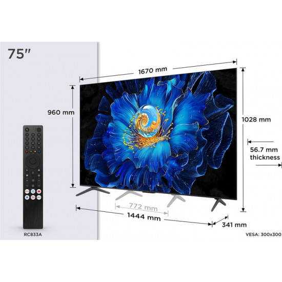 Телевiзор TCL 75C6KS