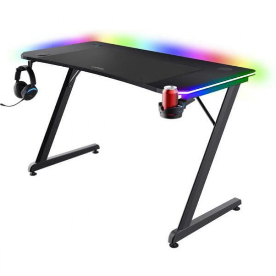 Геймерський стіл Trust GXT 710 Luminus Pro RGB Black (25419)