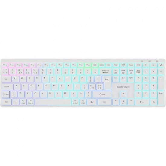 Клавіатура бездротова Canyon HKB-W11 White (CNS-HBTK11W)