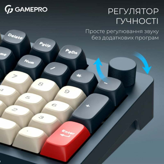 Клавіатура бездротова GamePro Asgard Drakkar Keychron Super Red Switch Blue (MK305BL)