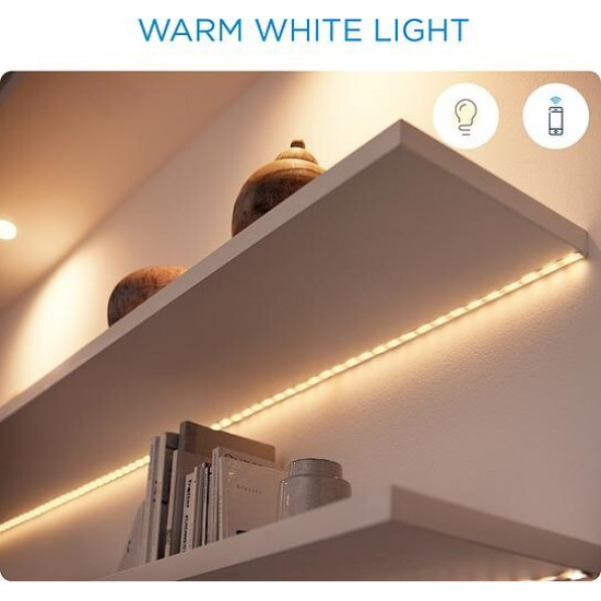 Світлодіодна стрічка розумна WiZ LED 2700-6500K 1600Лм RGB Wi-Fi 2 м, White (929002524801)