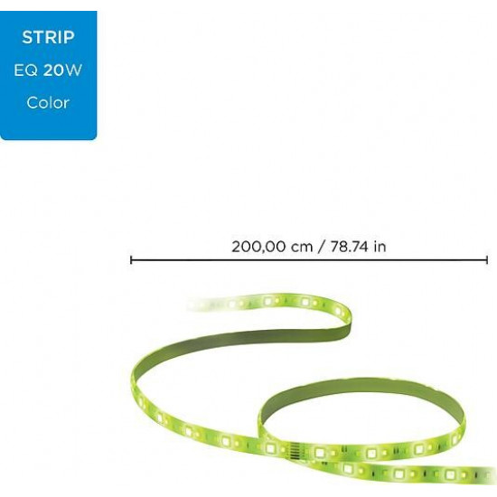 Світлодіодна стрічка розумна WiZ LED 2700-6500K 1600Лм RGB Wi-Fi 2 м, White (929002524801)