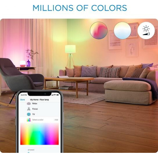 Світлодіодна стрічка розумна WiZ LED 2700-6500K 1600Лм RGB Wi-Fi 2 м, White (929002524801)