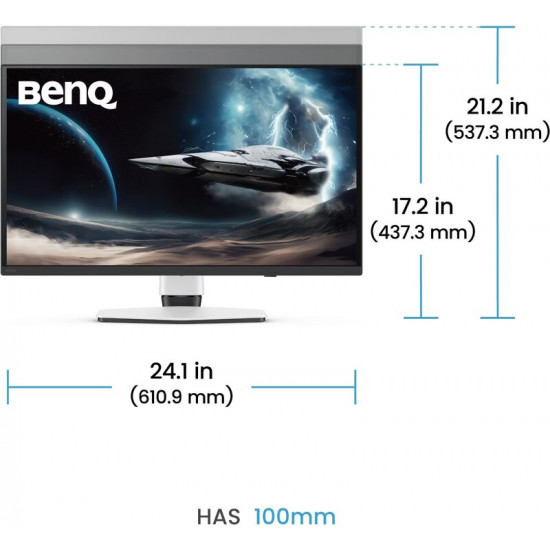 Монітор BenQ 27" EX271UZ (9H.LP2LA.TBE) OLED White 240Hz