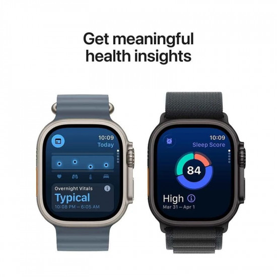 Смарт-годинник Apple Watch Ultra 3 GPS + Cellular 49mm Natural Titanium Case with Light Blue Alpine Loop - Medium (MEWM4QP/A)