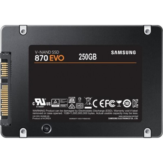 Накопичувач SSD  250GB Samsung 870 EVO 2.5" SATAIII MLC (MZ-77E250B/EU)