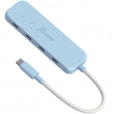 USB-хаб J5create 4 USB-C Cyan (JCH345EC-N)