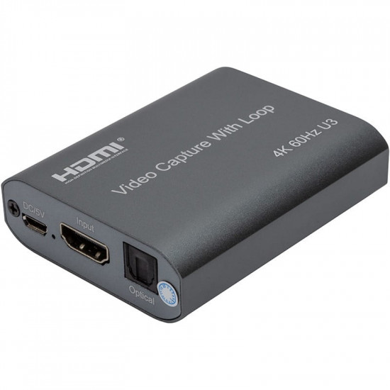 Пристрій відеозахоплення PowerPlant HDMI USB3.0 4k/60hz (HDVC8) (CA914180)