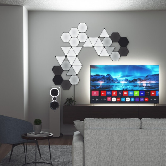 Додаткові панелі Nanoleaf Shapes Ultra Black Hexagons Expansion Pack, Apple HomeKit, 3 шт. (NL42-0101HX-3PK)