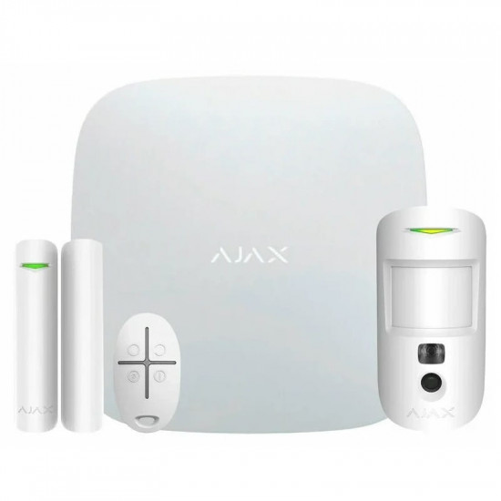 Комплект охоронної сигналізації Ajax StarterKit Cam HDR (8EU) UA White