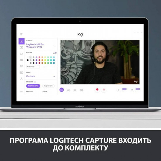 Веб-камера Logitech C920 HD Pro (960-001055) з мікрофоном