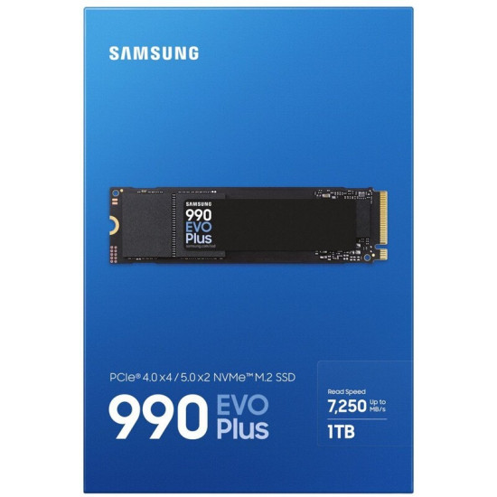 Накопичувач SSD  1ТB Samsung 990 EVO Plus M.2 2280 PCIe 5.0 x2 NVMe V-NAND TLC (MZ-V9S1T0BW)