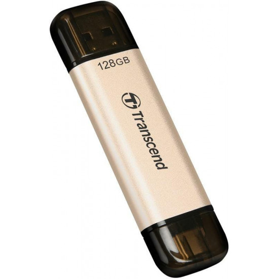 Флеш-накопичувач USB3.2+Type-C 128GB Transcend JetFlash 930С Beige (TS128GJF930C)