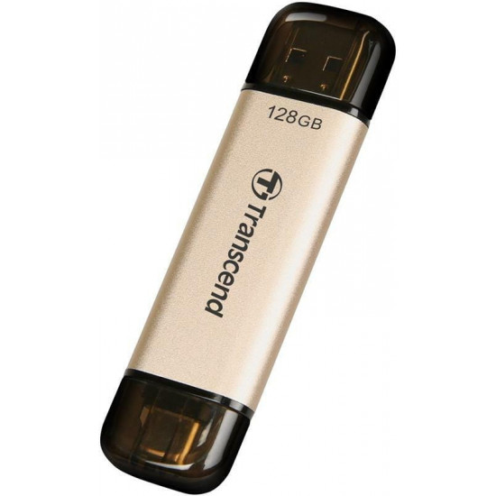 Флеш-накопичувач USB3.2+Type-C 128GB Transcend JetFlash 930С Beige (TS128GJF930C)