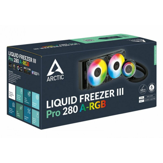 Система водяного охолодження Arctic Liquid Freezer III Pro 280 A-RGB Black (ACFRE00183A)