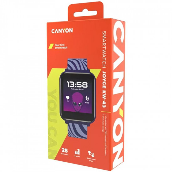 Дитячий смарт-годинник Canyon Joyce KW-43 Dual BT Music Blue (CNE-KW43BL)