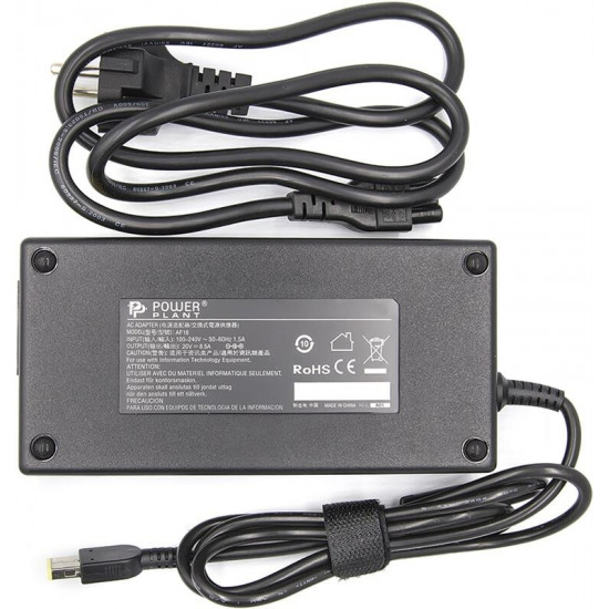 Блок живлення PowerPlant для ноутбуков IBM/Lenovo 220V, 170W 20V 8.5A (USB) (IB170HUSB)