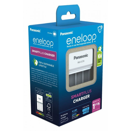 Зарядний пристрій Panasonic Eneloop Smart Quick Charger AA/AAA (BQ-CC55E)