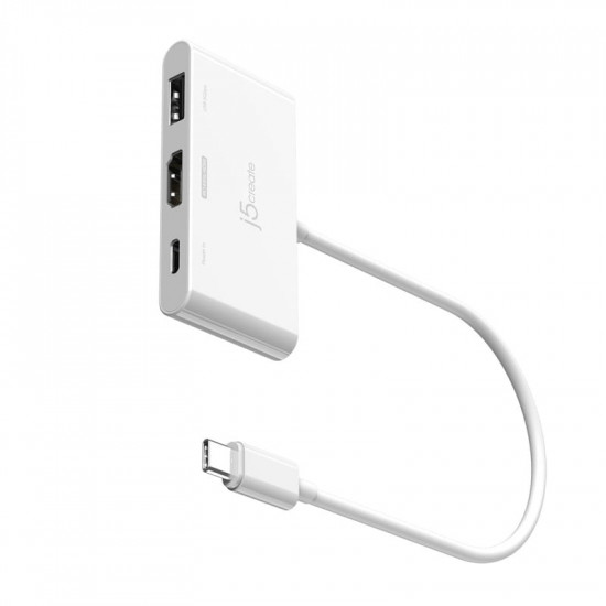 USB-хаб J5create USB-C 3-в-1 White (JCA399-N)