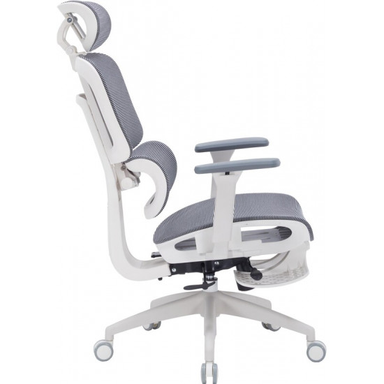 Крісло офісне Officepro Skyline Footrest White/Dark Gray (OC750-W-DG-DG)