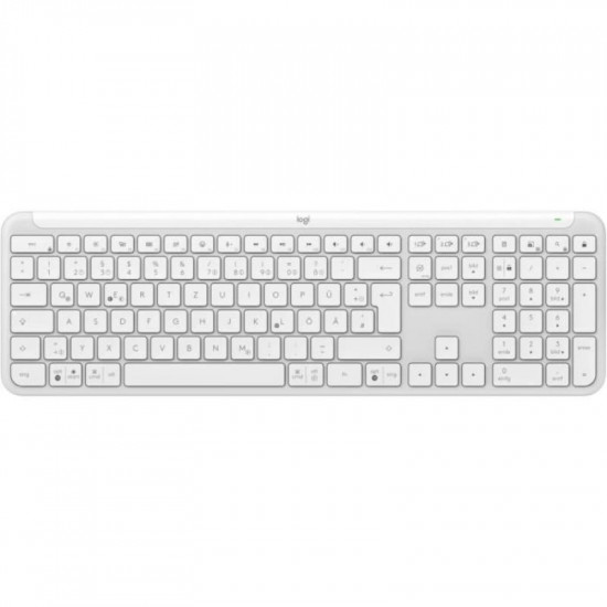 Клавiатура бездротова Logitech Signature Slim K950 US OffWhite USB (920-012466)