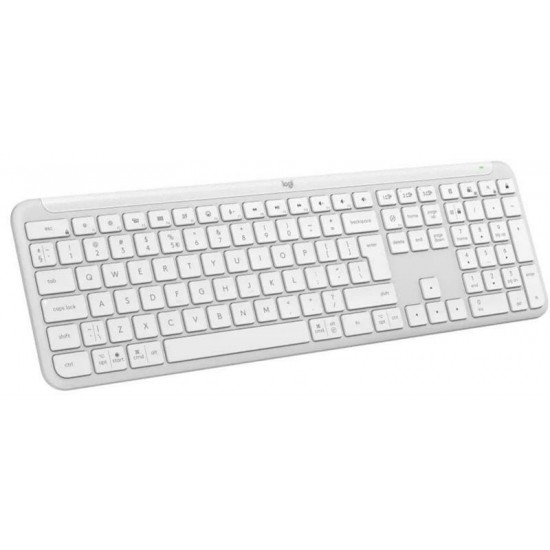 Клавiатура бездротова Logitech Signature Slim K950 US OffWhite USB (920-012466)